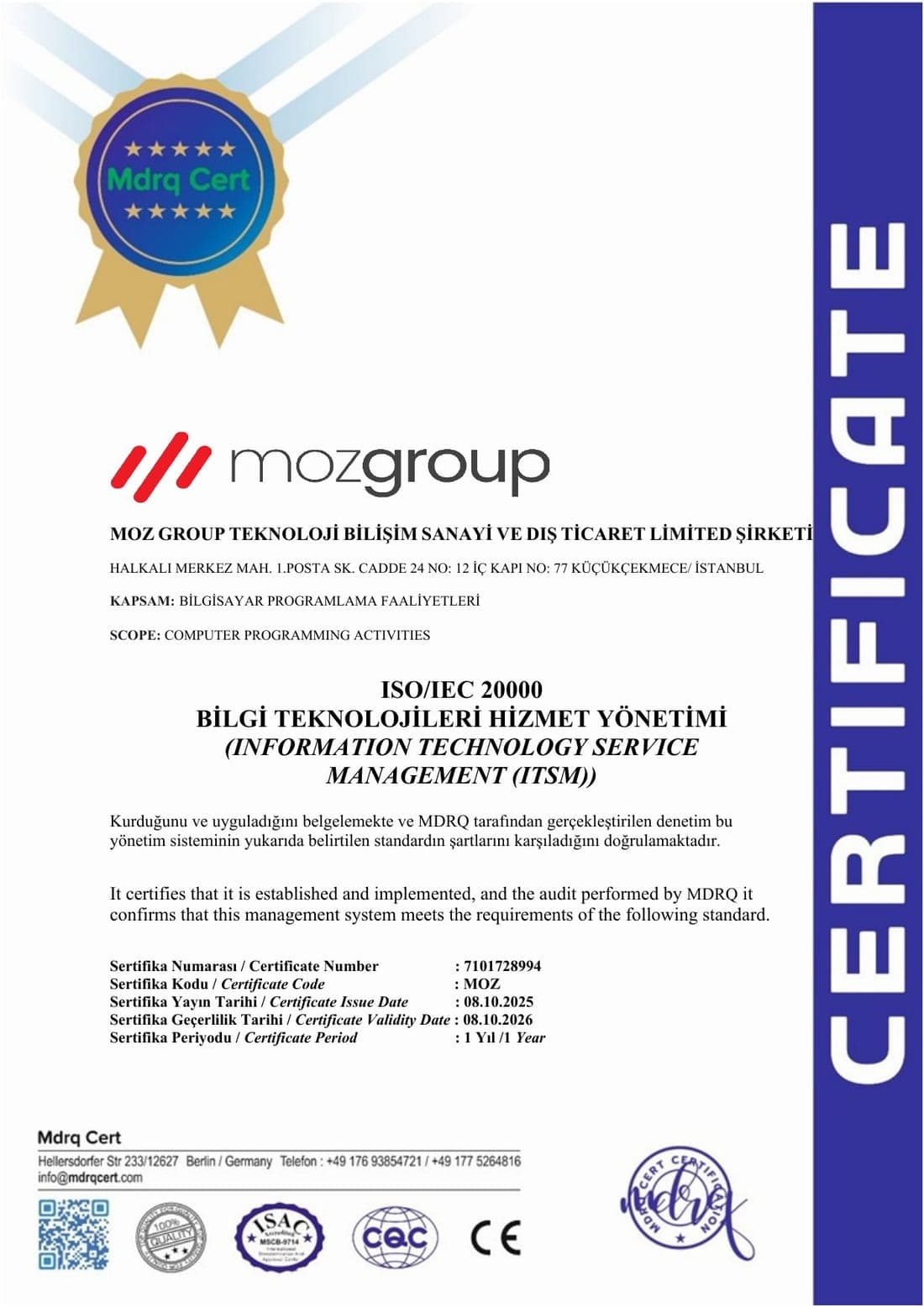 ISO/IEC 20000 — IT-Service-Management (7101728994)
